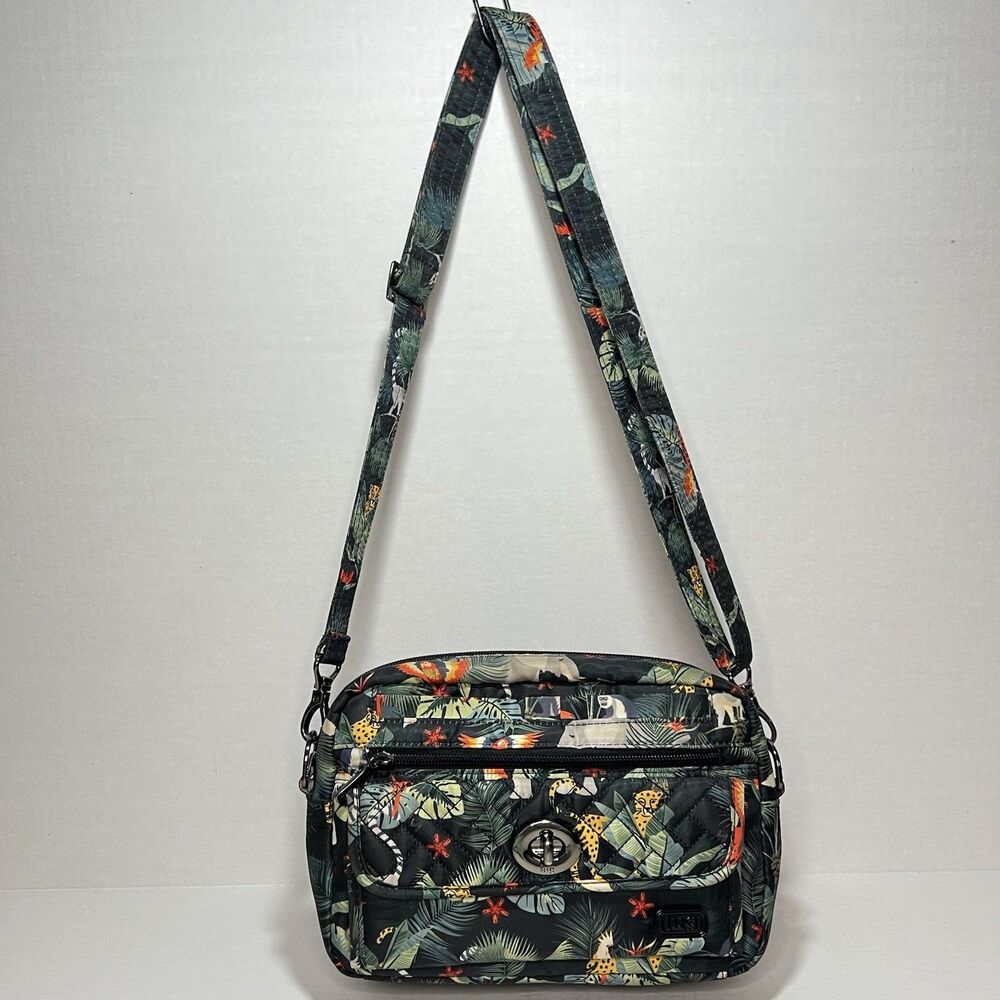 Lug Switch Crossbody Bag Shoulder Purse Wallet Jungle Wildlife Print RFID